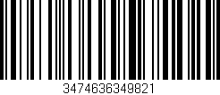 Código de barras (EAN, GTIN, SKU, ISBN): '3474636349821'