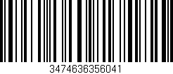 Código de barras (EAN, GTIN, SKU, ISBN): '3474636356041'
