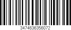 Código de barras (EAN, GTIN, SKU, ISBN): '3474636356072'