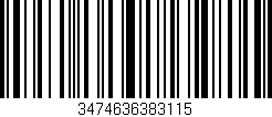 Código de barras (EAN, GTIN, SKU, ISBN): '3474636383115'