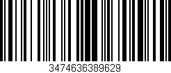 Código de barras (EAN, GTIN, SKU, ISBN): '3474636389629'