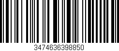 Código de barras (EAN, GTIN, SKU, ISBN): '3474636398850'