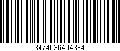 Código de barras (EAN, GTIN, SKU, ISBN): '3474636404384'