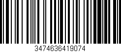 Código de barras (EAN, GTIN, SKU, ISBN): '3474636419074'