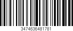 Código de barras (EAN, GTIN, SKU, ISBN): '3474636481781'