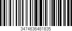 Código de barras (EAN, GTIN, SKU, ISBN): '3474636481835'