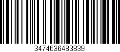 Código de barras (EAN, GTIN, SKU, ISBN): '3474636483839'