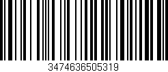 Código de barras (EAN, GTIN, SKU, ISBN): '3474636505319'
