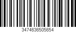 Código de barras (EAN, GTIN, SKU, ISBN): '3474636505654'
