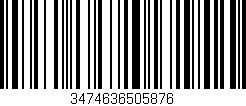 Código de barras (EAN, GTIN, SKU, ISBN): '3474636505876'