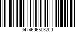 Código de barras (EAN, GTIN, SKU, ISBN): '3474636506200'