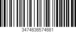 Código de barras (EAN, GTIN, SKU, ISBN): '3474636574681'