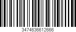 Código de barras (EAN, GTIN, SKU, ISBN): '3474636612666'