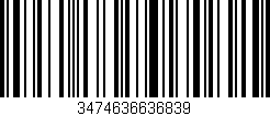 Código de barras (EAN, GTIN, SKU, ISBN): '3474636636839'