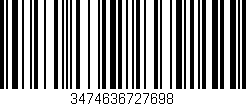 Código de barras (EAN, GTIN, SKU, ISBN): '3474636727698'