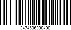 Código de barras (EAN, GTIN, SKU, ISBN): '3474636800438'