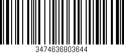 Código de barras (EAN, GTIN, SKU, ISBN): '3474636803644'