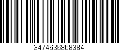 Código de barras (EAN, GTIN, SKU, ISBN): '3474636868384'