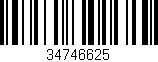 Código de barras (EAN, GTIN, SKU, ISBN): '34746625'