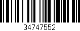 Código de barras (EAN, GTIN, SKU, ISBN): '34747552'