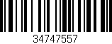 Código de barras (EAN, GTIN, SKU, ISBN): '34747557'