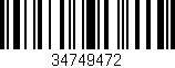 Código de barras (EAN, GTIN, SKU, ISBN): '34749472'