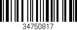 Código de barras (EAN, GTIN, SKU, ISBN): '34750817'