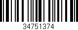 Código de barras (EAN, GTIN, SKU, ISBN): '34751374'