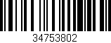 Código de barras (EAN, GTIN, SKU, ISBN): '34753802'