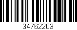Código de barras (EAN, GTIN, SKU, ISBN): '34762203'