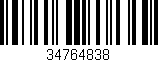 Código de barras (EAN, GTIN, SKU, ISBN): '34764838'