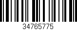 Código de barras (EAN, GTIN, SKU, ISBN): '34765775'