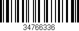 Código de barras (EAN, GTIN, SKU, ISBN): '34766336'