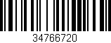 Código de barras (EAN, GTIN, SKU, ISBN): '34766720'