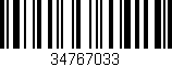 Código de barras (EAN, GTIN, SKU, ISBN): '34767033'