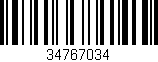 Código de barras (EAN, GTIN, SKU, ISBN): '34767034'