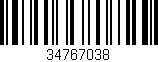 Código de barras (EAN, GTIN, SKU, ISBN): '34767038'