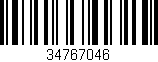 Código de barras (EAN, GTIN, SKU, ISBN): '34767046'
