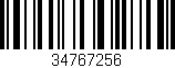 Código de barras (EAN, GTIN, SKU, ISBN): '34767256'
