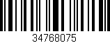 Código de barras (EAN, GTIN, SKU, ISBN): '34768075'