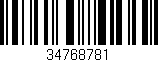 Código de barras (EAN, GTIN, SKU, ISBN): '34768781'