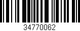 Código de barras (EAN, GTIN, SKU, ISBN): '34770062'