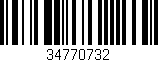 Código de barras (EAN, GTIN, SKU, ISBN): '34770732'