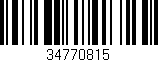 Código de barras (EAN, GTIN, SKU, ISBN): '34770815'