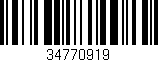 Código de barras (EAN, GTIN, SKU, ISBN): '34770919'