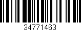 Código de barras (EAN, GTIN, SKU, ISBN): '34771463'