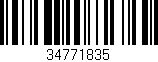 Código de barras (EAN, GTIN, SKU, ISBN): '34771835'
