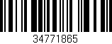Código de barras (EAN, GTIN, SKU, ISBN): '34771865'