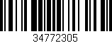 Código de barras (EAN, GTIN, SKU, ISBN): '34772305'