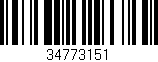 Código de barras (EAN, GTIN, SKU, ISBN): '34773151'